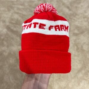 Vintage State Farm Insurance Pom Beanie